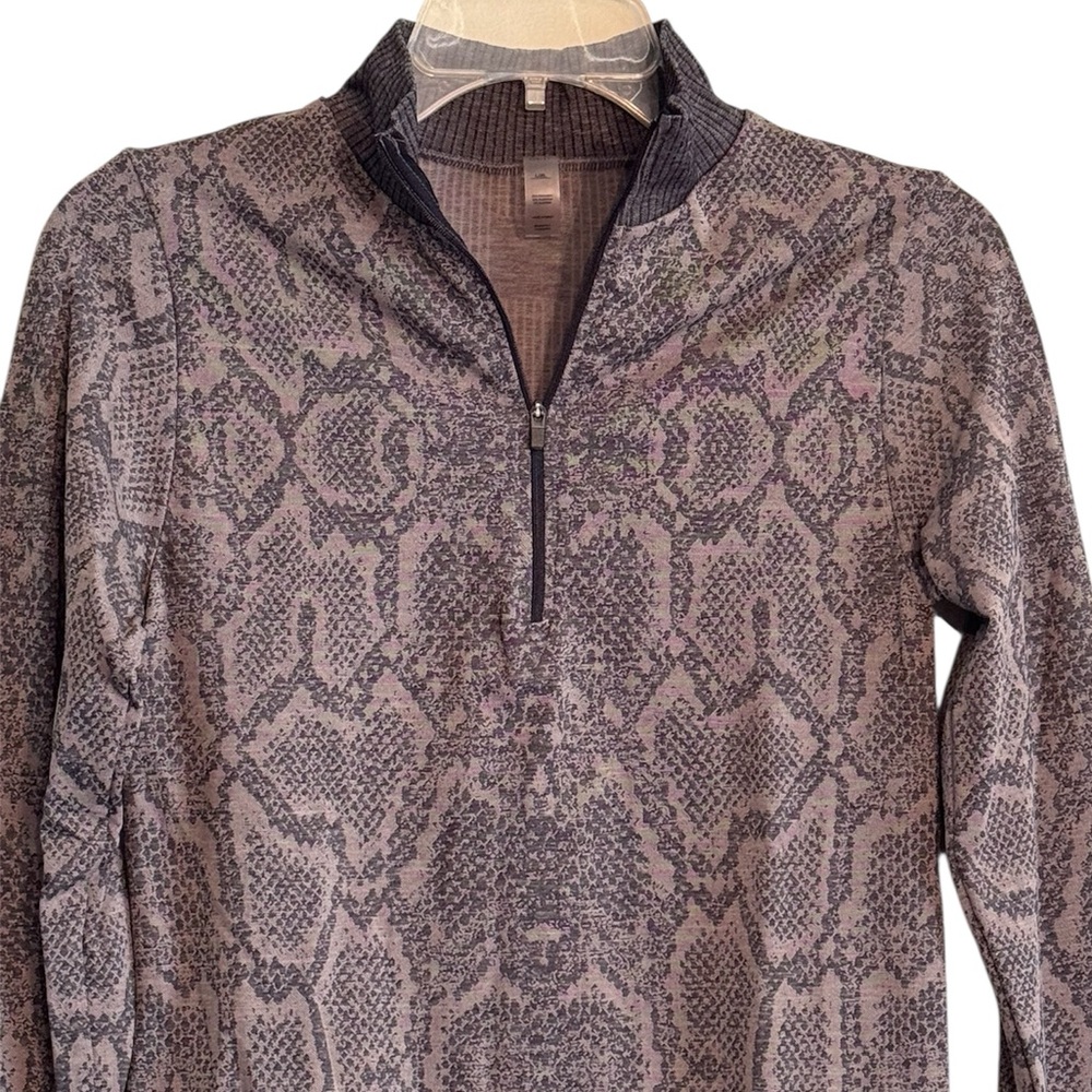 Varley Laurel Half Zip Apricot Python Pullover Top - image 4